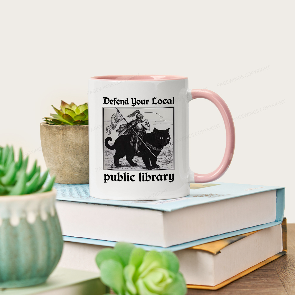 Pagewings Defend Your Local public library Mug