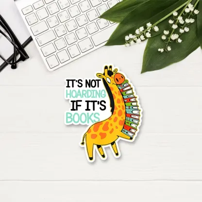 Pagewings It's Not Hoarding If It's Books Sticker