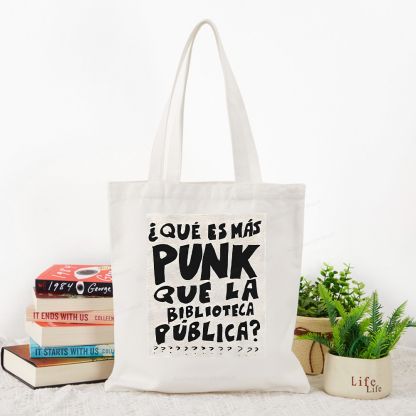 Pagewings What's More Punk Than The Public Library Tote Bag