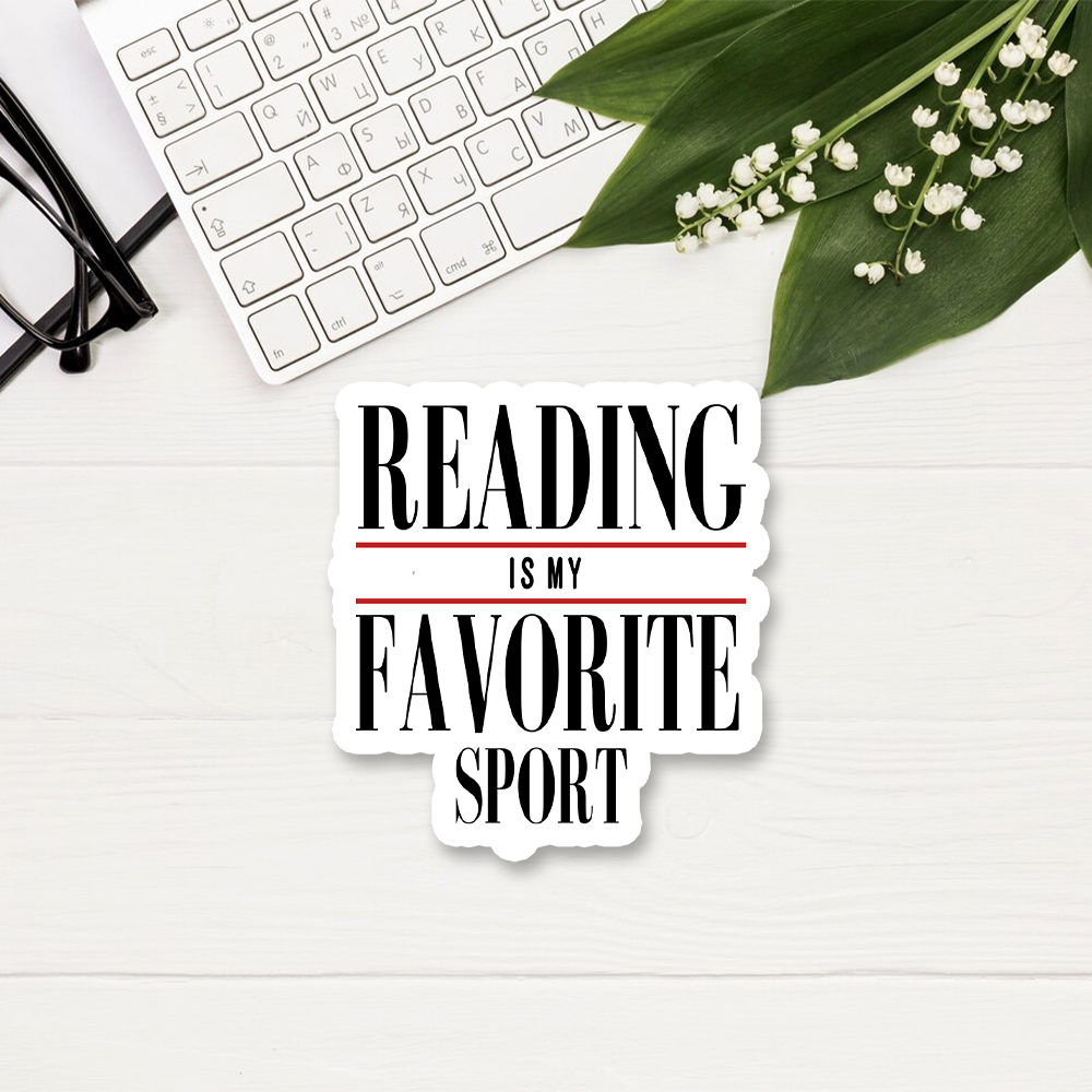Pagewings Reading Is My Favorite Sport Sticker