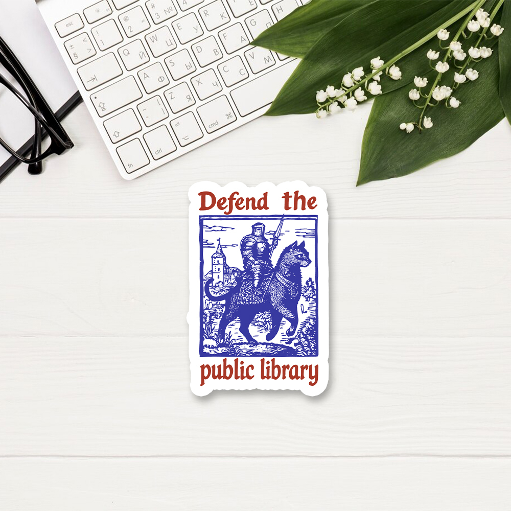 Pagewings Defend the Public Library Parks Sticker