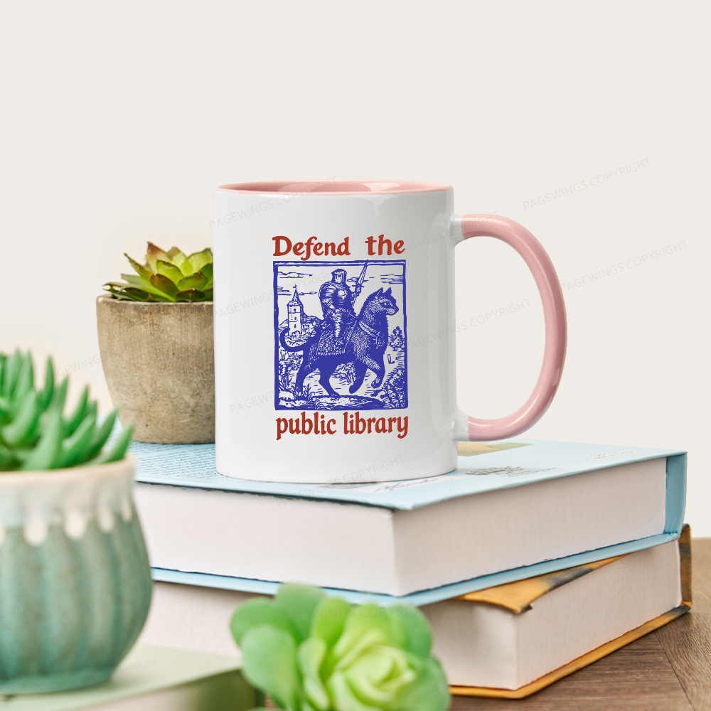 Pagewings Defend the Public Library Mug