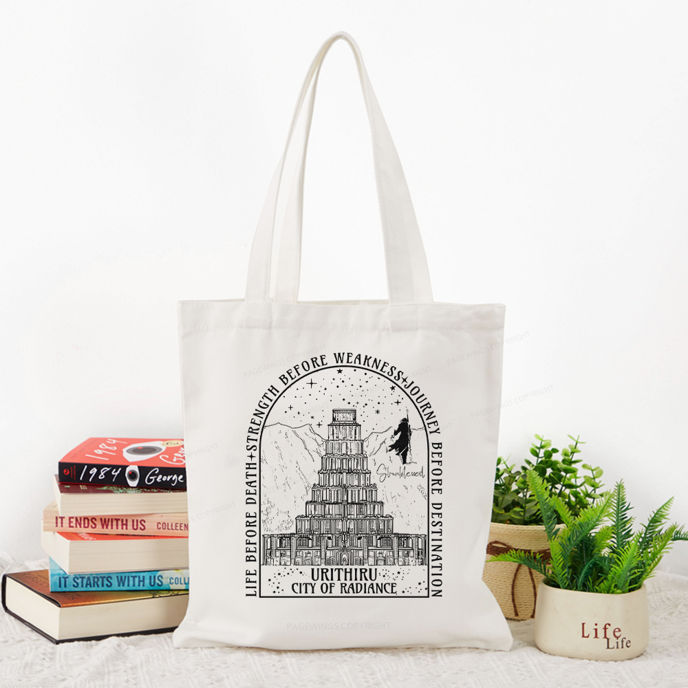 Pagewings Life Before Death Strength Before Weaknes Tote Bag