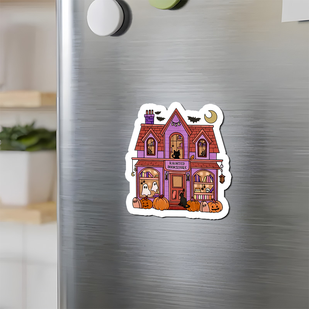 Pagewings Haunted Bookstore Fridge Magnet