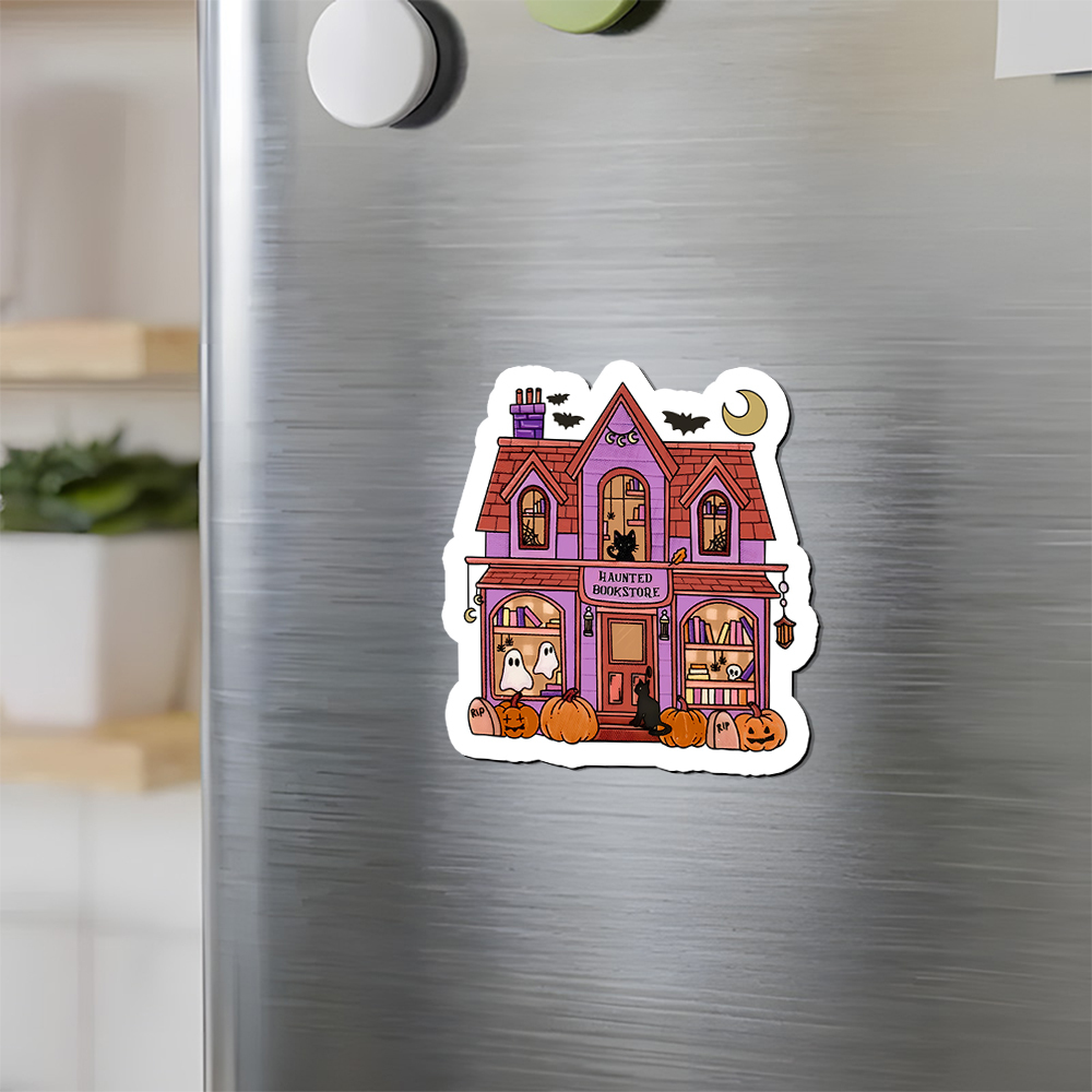 Pagewings Haunted Bookstore Fridge Magnet