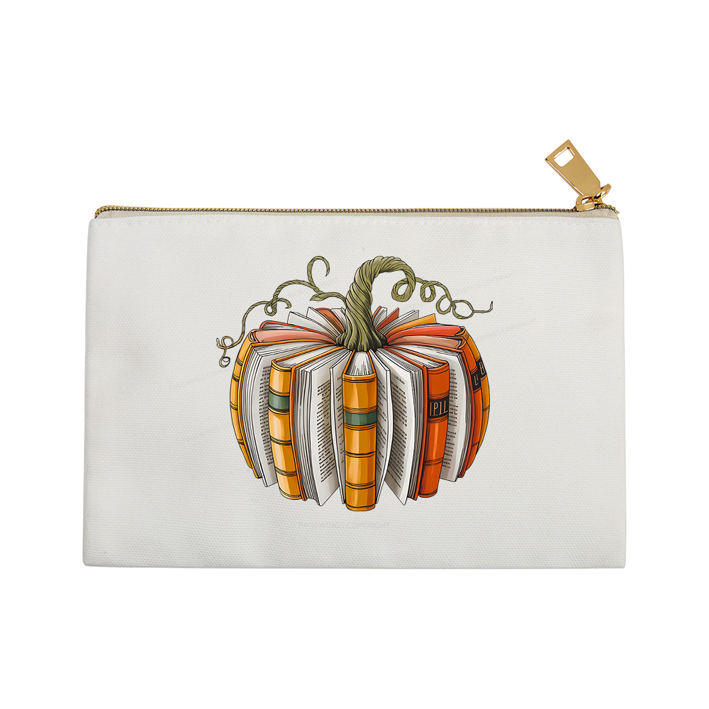 Pagewings Fall Book Pumpkin Pouch