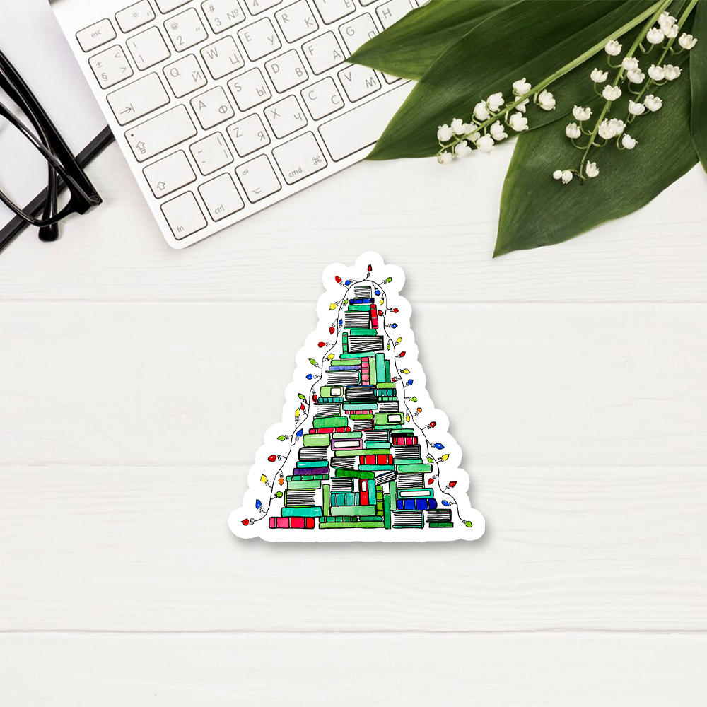 Pagewings Christmas Book Tree Sticker