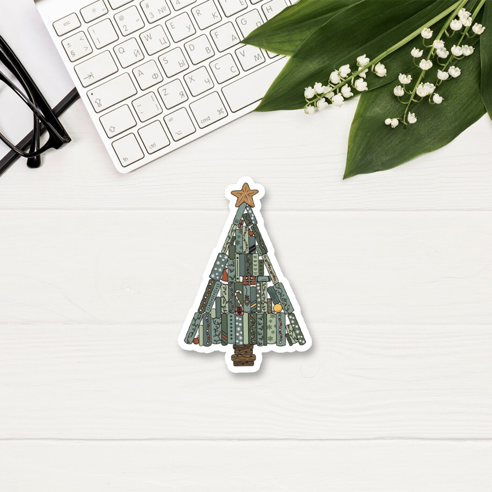 Pagewings Christmas Book Tree Sticker