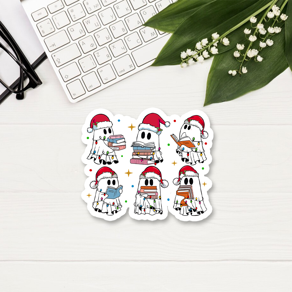 Pagewings Christmas Book Ghost Sticker