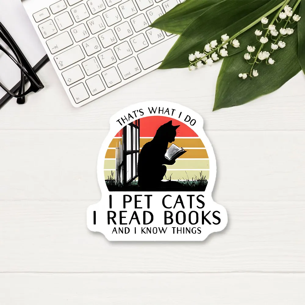 Pagewings Cat And Book Sticker