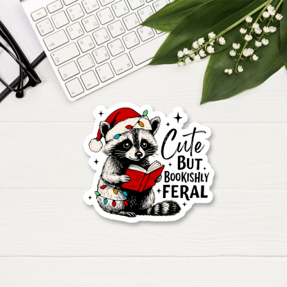 Pagewings Cute But Feral Sticker