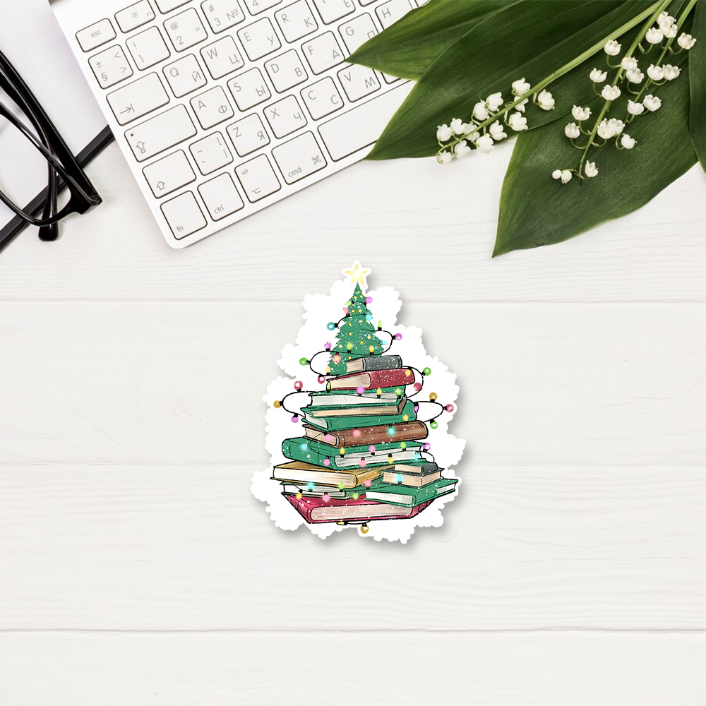 Pagewings Christmas Book Tree Sticker