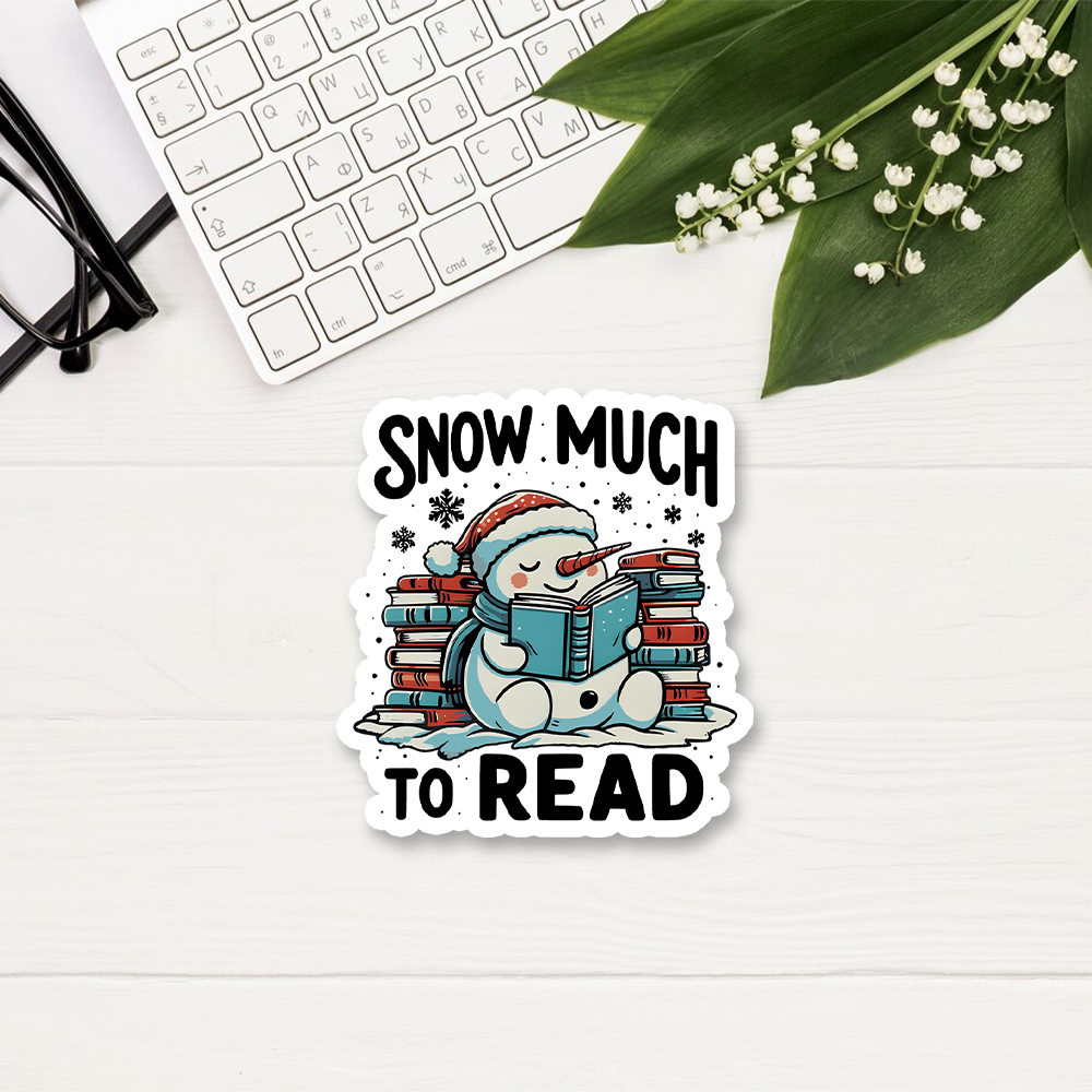 Pagewings Snow Much To Read Sticker