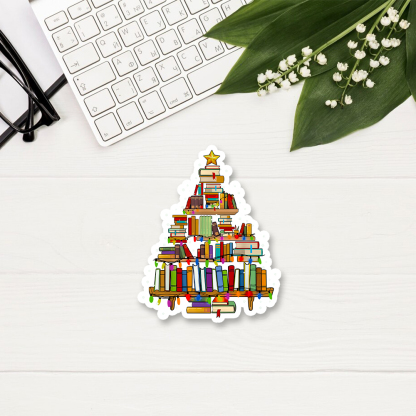 Pagewings Christmas Books Tree Sticker