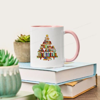 Pagewings Christmas Books Tree Mug