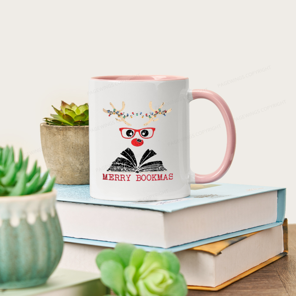 Pagewings Christmas Reindeer Reading Mug