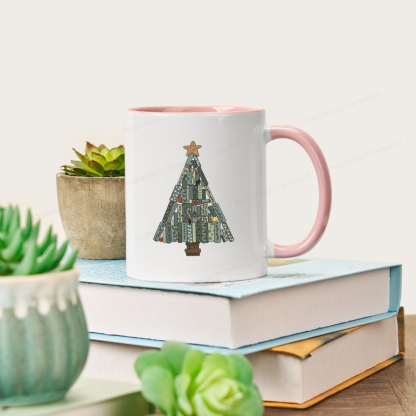 Pagewings Christmas Book Tree Mug