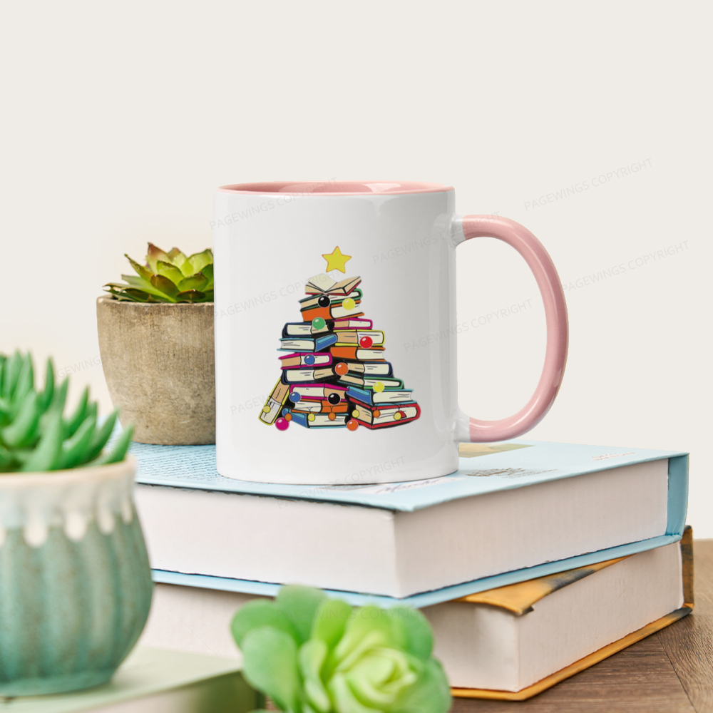 Pagewings Christmas Tree Bookworm Mug