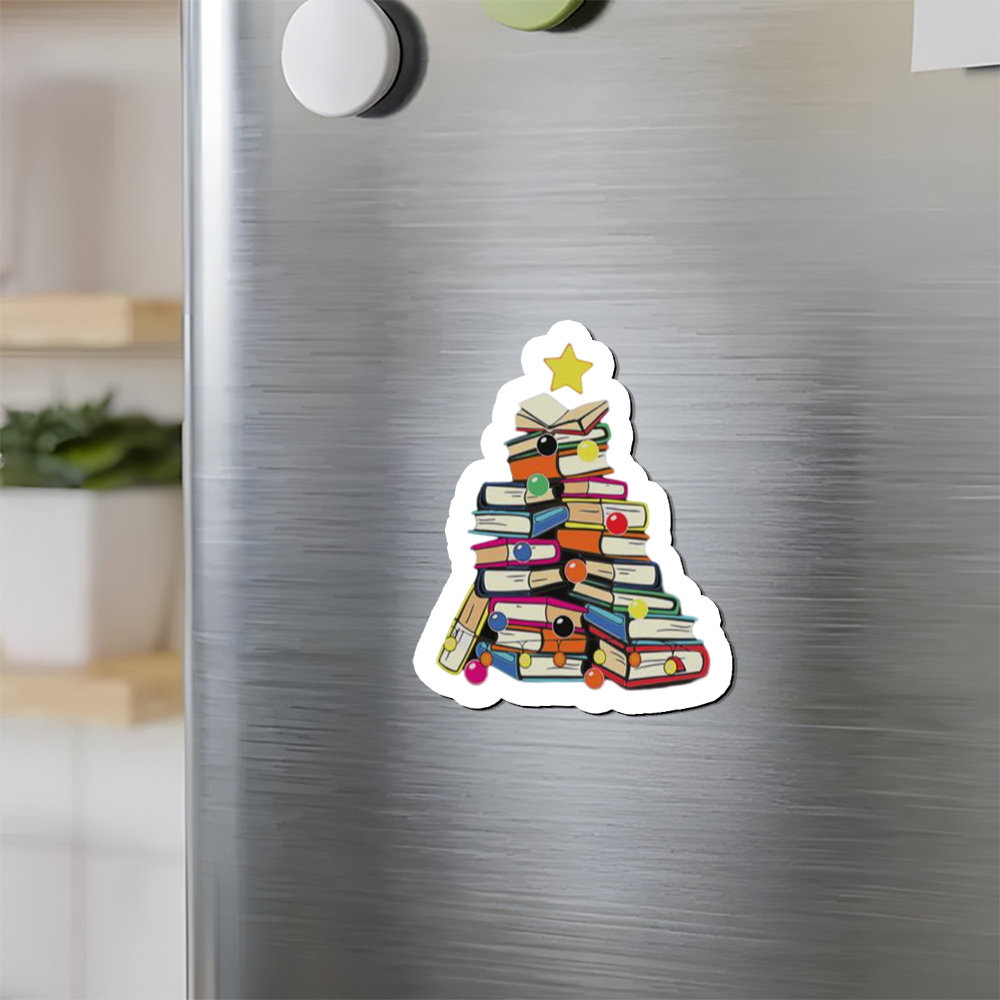 Pagewings Christmas Tree Bookworm Fridge Magnet