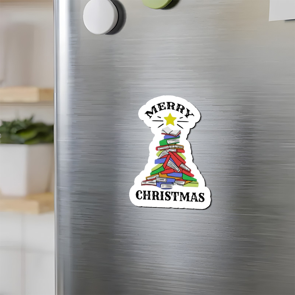Pagewings Merry Christmas Book Tree Fridge Magnet