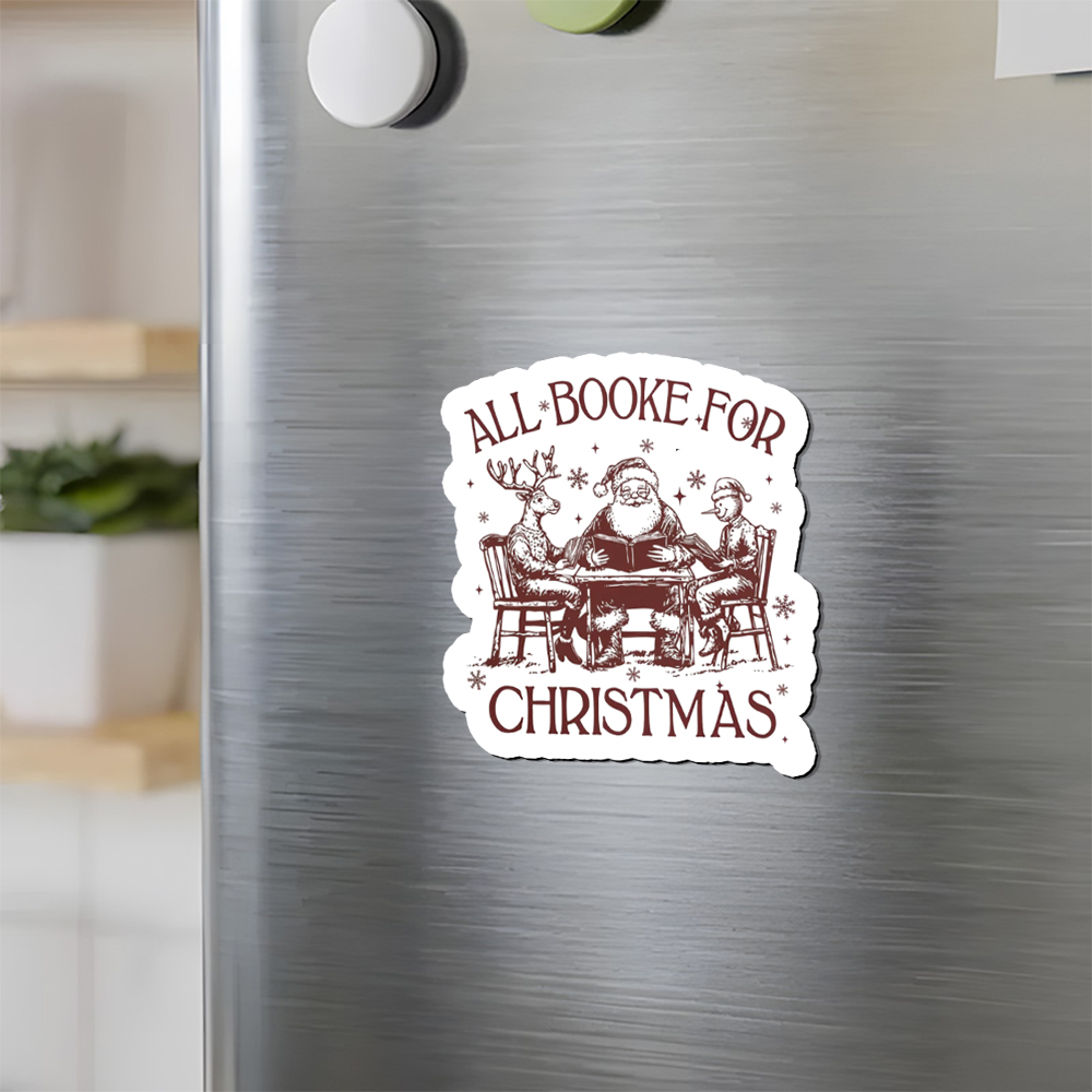 Pagewings Retro All Booked For Christmas Fridge Magnet