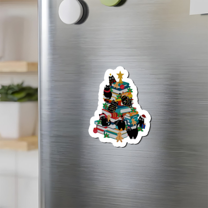 Pagewings Cute Cats Books Christmas Tree Fridge Magnet