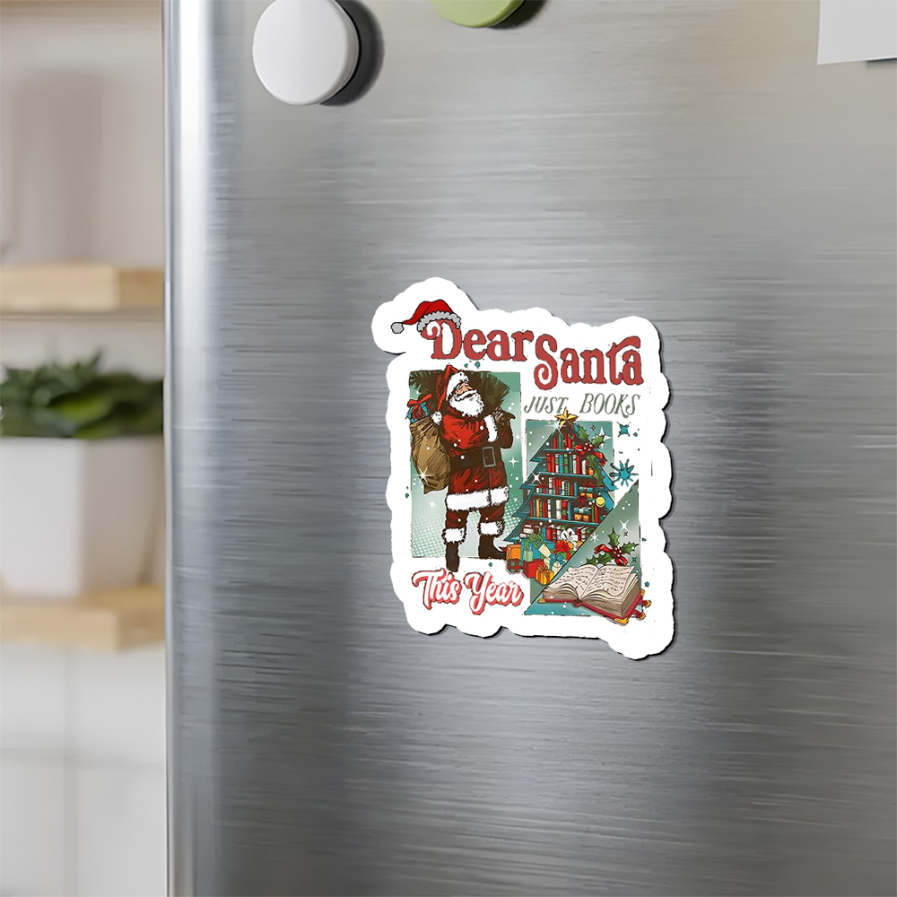 Pagewings Christmas Santa Reader Holiday Fridge Magnet