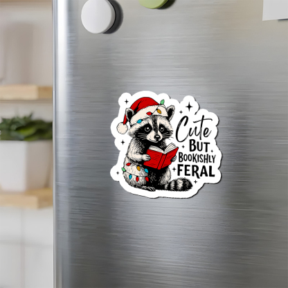 Pagewings Cute But Feral Fridge Magnet