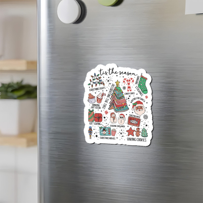 Pagewings Book Lover Retro Christmas Fridge Magnet