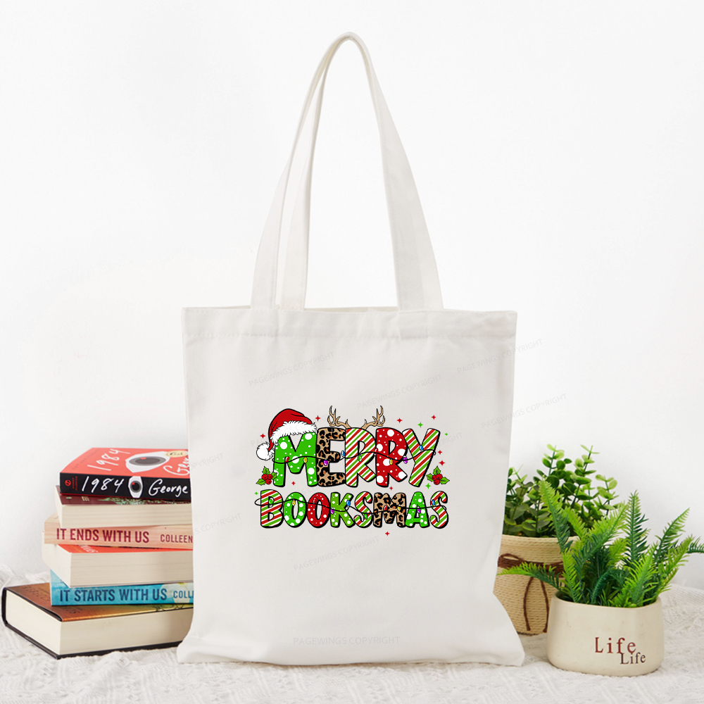Pagewings Merry Booksmas Tote Bag
