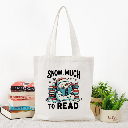 Pagewings Snow Much To Read Tote Bag