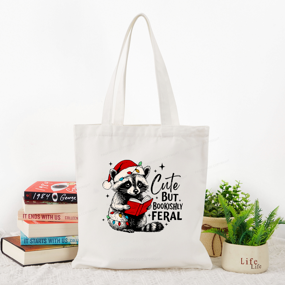 Pagewings Cute But Feral Tote Bag