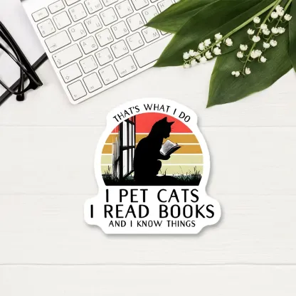 Pagewings Cat And Book Sticker