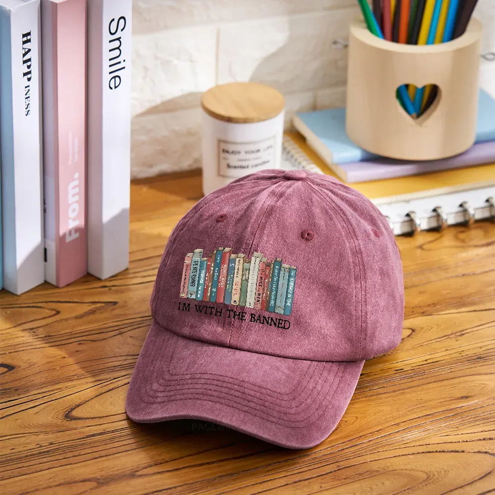 Pagewings I'm With The Banned Reading Washed Cap