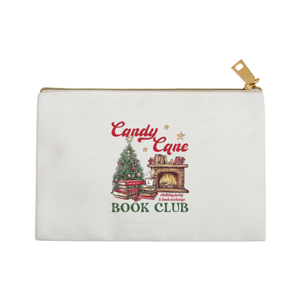 Pagewings Candy Cane Christmas Book Club Pouch
