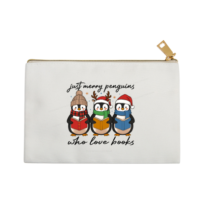 Pagewings Just Merry Penguins Who Love Books Pouch