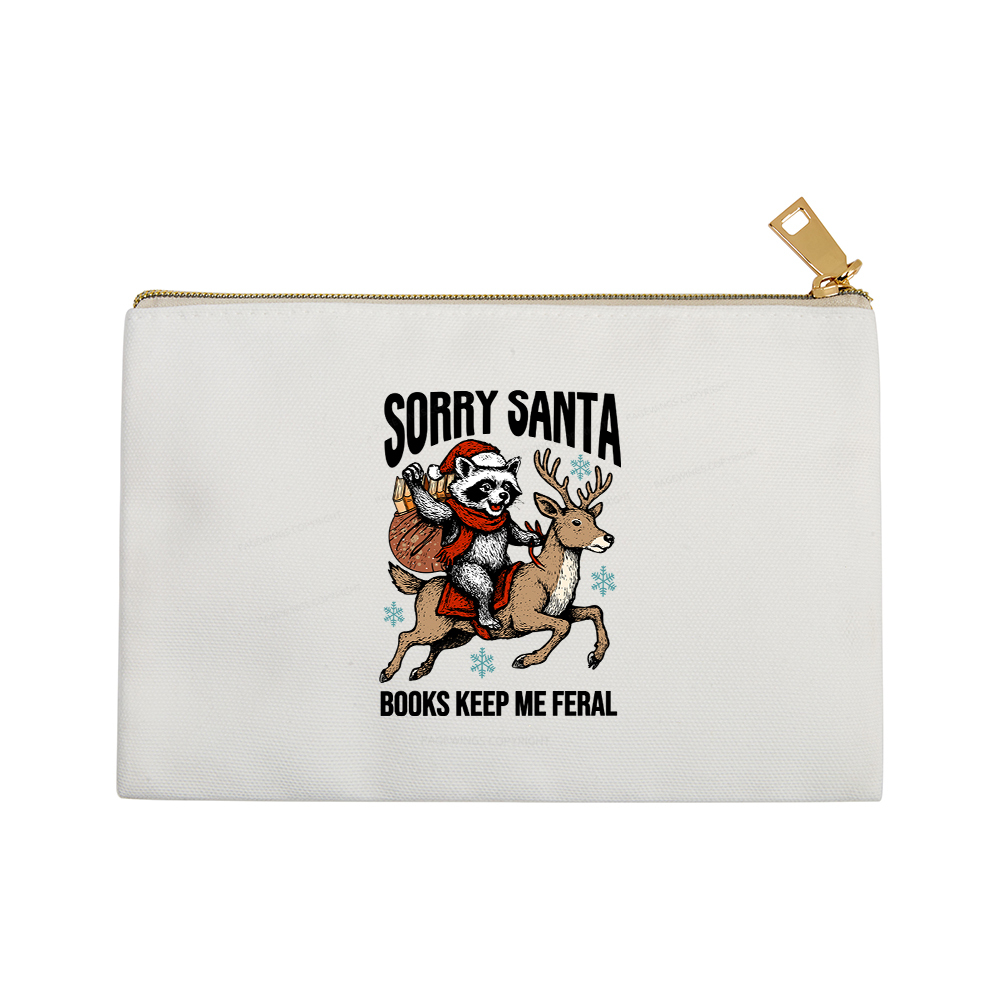 Pagewings Sorry Santa Books Keep Me Feral Pouch