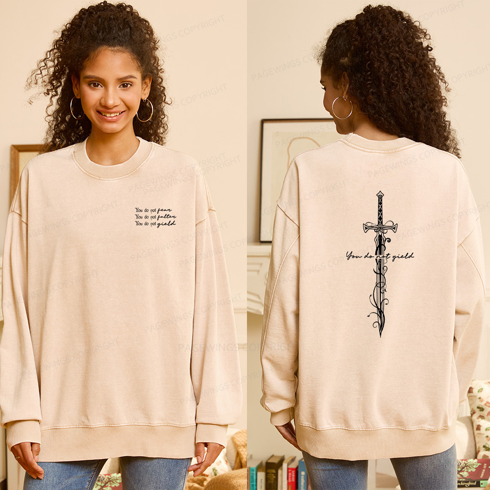 Pagewings You Do Not Yield Unisex Washed Sweatshirt