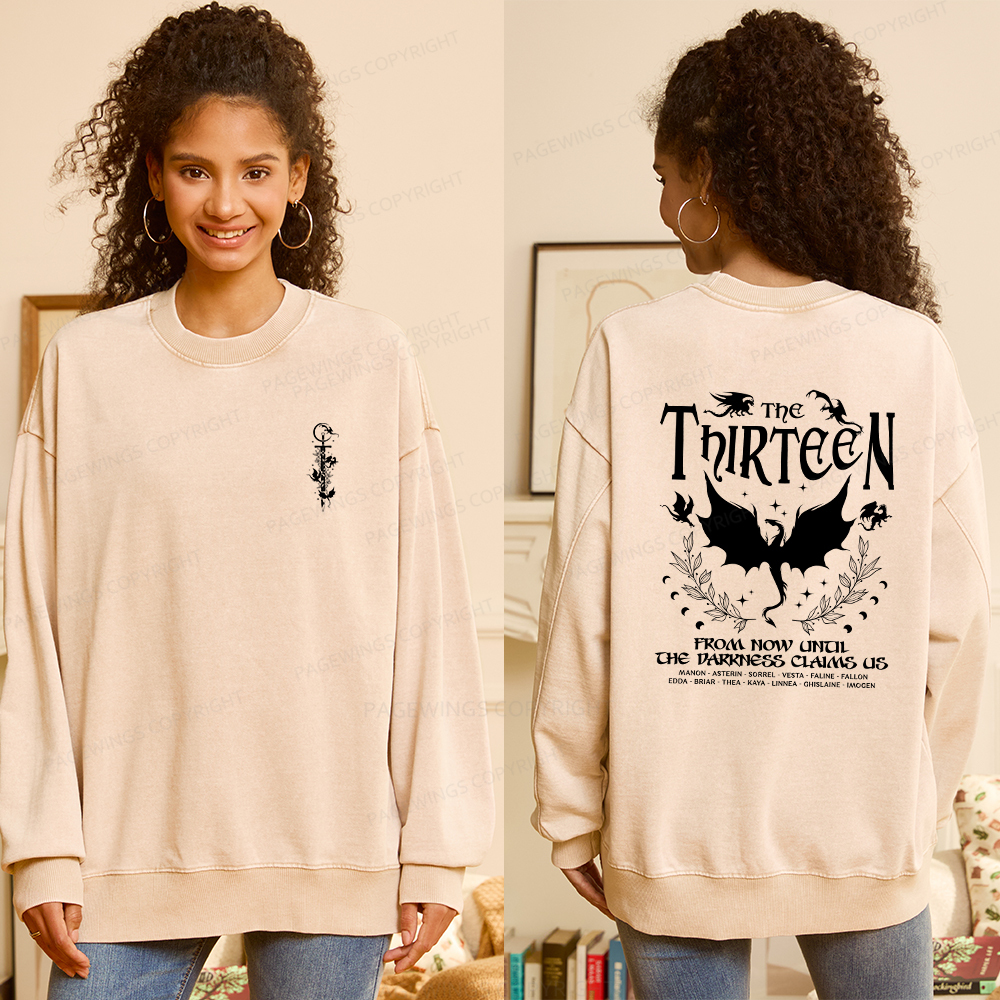 Pagewings The Thirteen Unisex Washed Sweatshirt