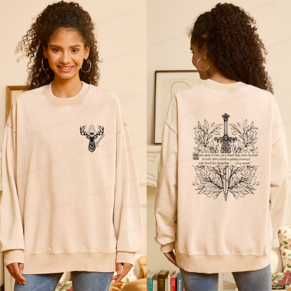 Pagewings Fireheart Unisex Washed Sweatshirt