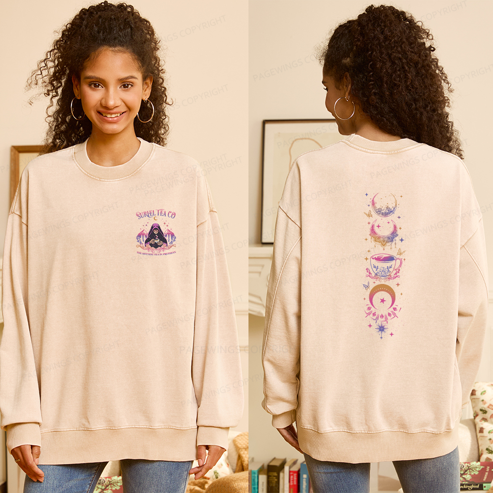 Pagewings A Court Of Thorns And Roses Unisex Washed Sweatshirt