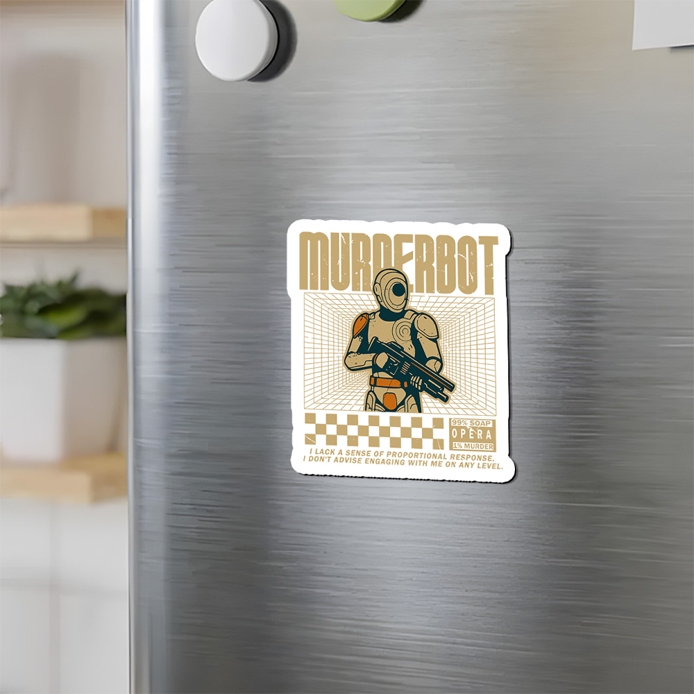 Pagewings Murderbot Fridge Magnet