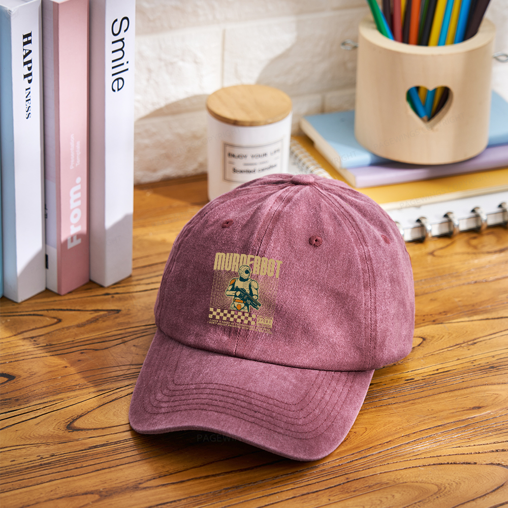 Pagewings Murderbot Washed Cap