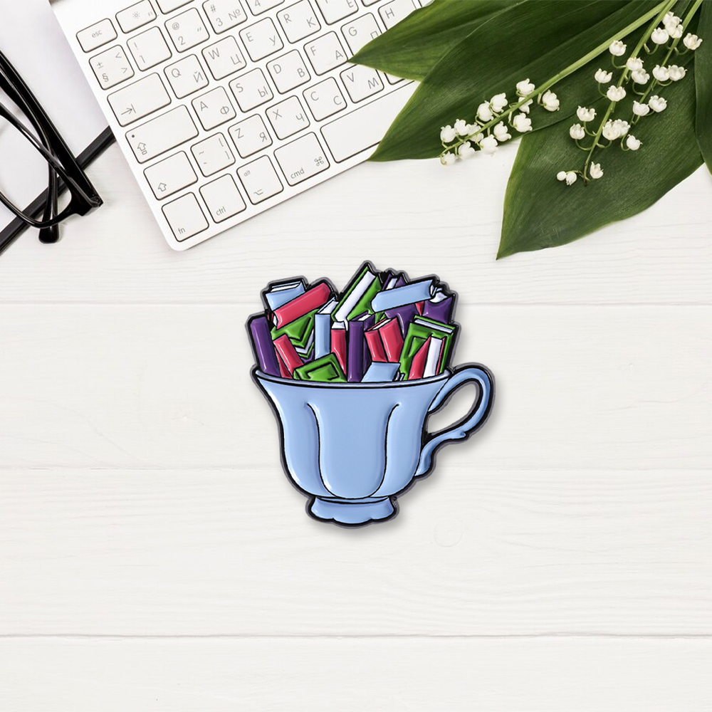 Pagewings Book Lover Enamel Pin Badge