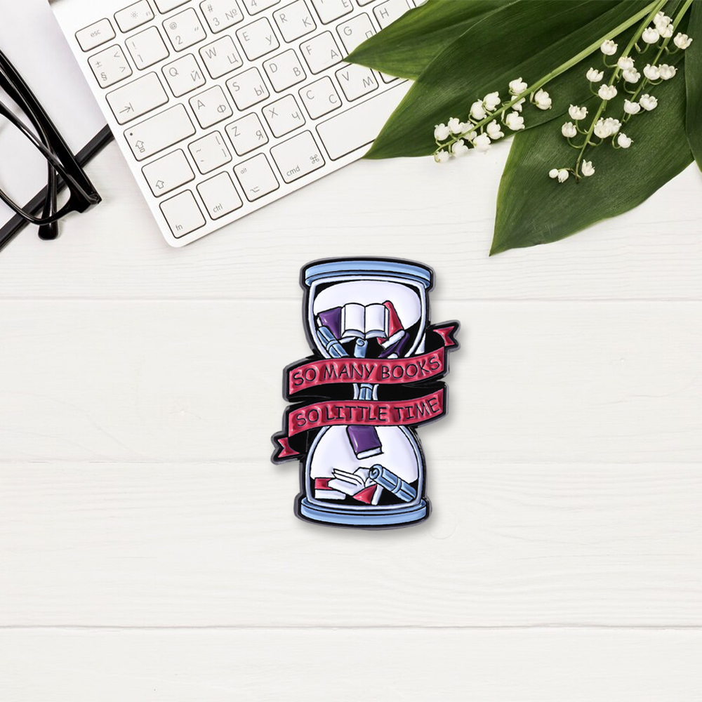 Pagewings So Many Books So Little Time Enamel Pin Badge