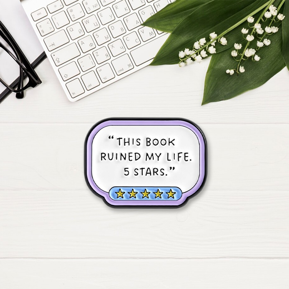 Pagewings This Book Ruined My Life 5 Stars Enamel Pin Badge