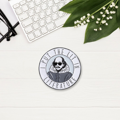 Pagewings I Put The Lit In Literature Enamel Pin Badge