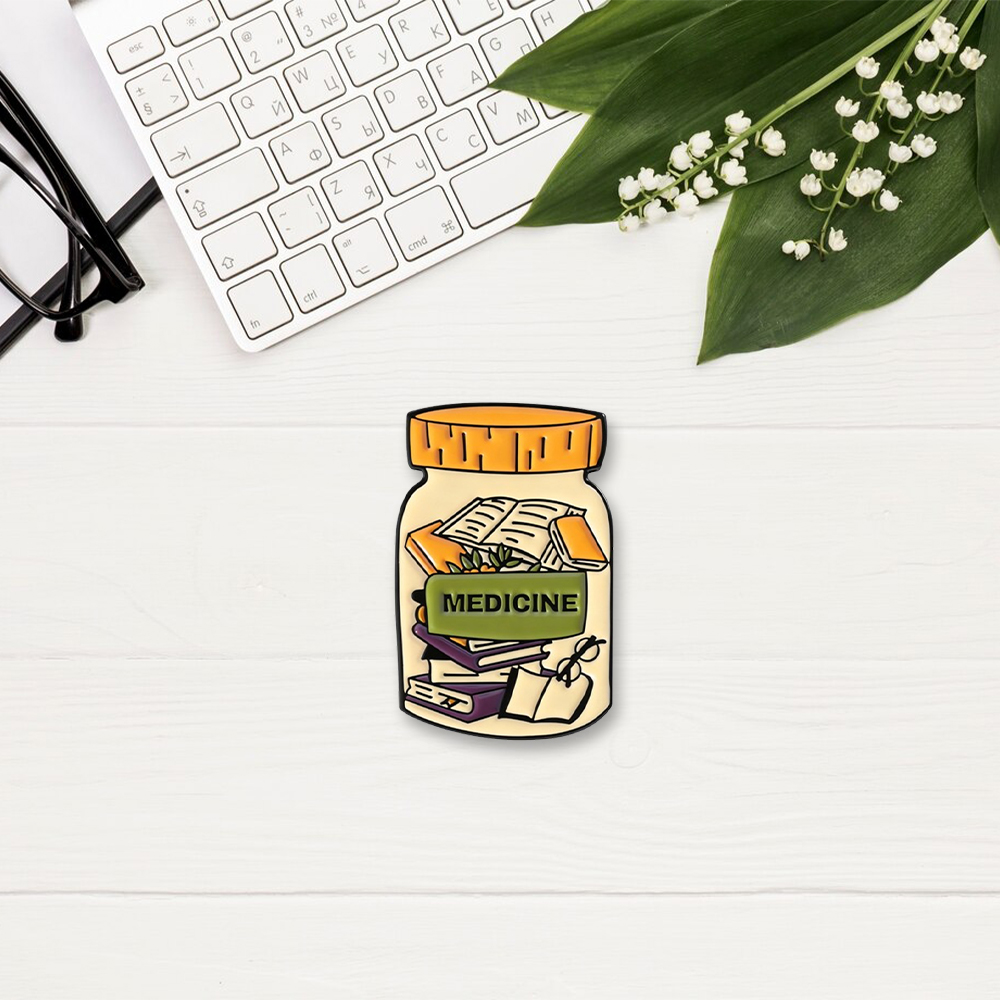 Pagewings Medicine Enamel Pin Badge
