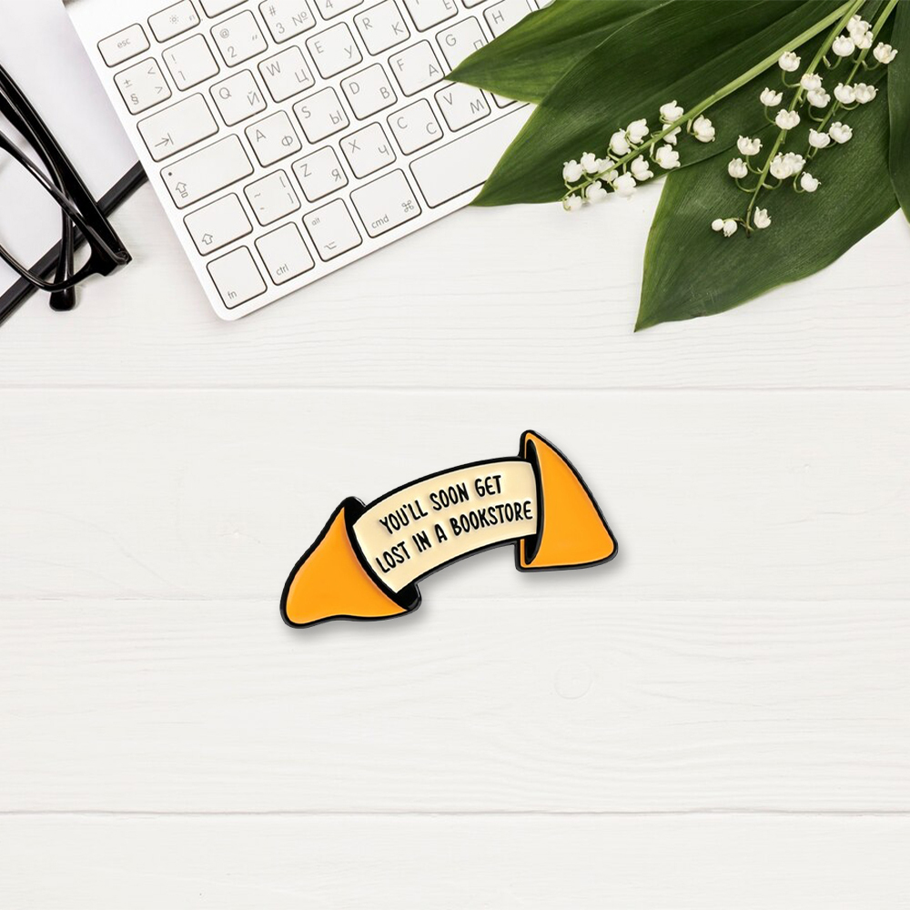 Pagewings You'll Soon Get Lost In A Bookstore Enamel Pin Badge