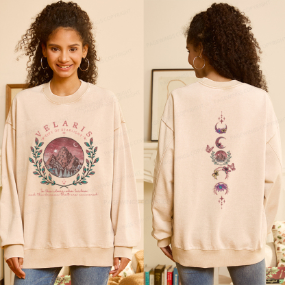 Pagewings Velaris City Of Starlight Unisex Washed Sweatshirt